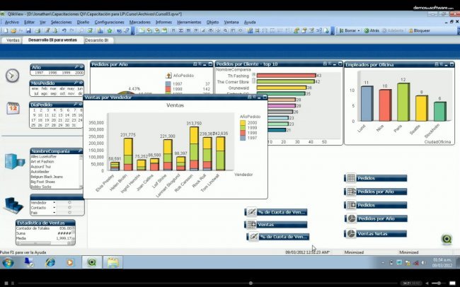 Curso práctico de QlikView para usuarios de negocio. 3,5 horas en video online.